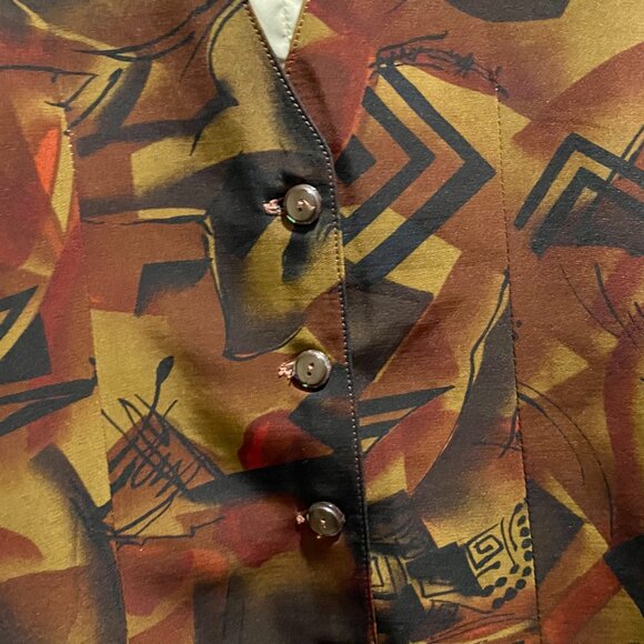 Vintage Abstract Scandi Girl Whimsigoth Boho Fitted Whimsigoth Y2K Vest Top S - Picture 3 of 4